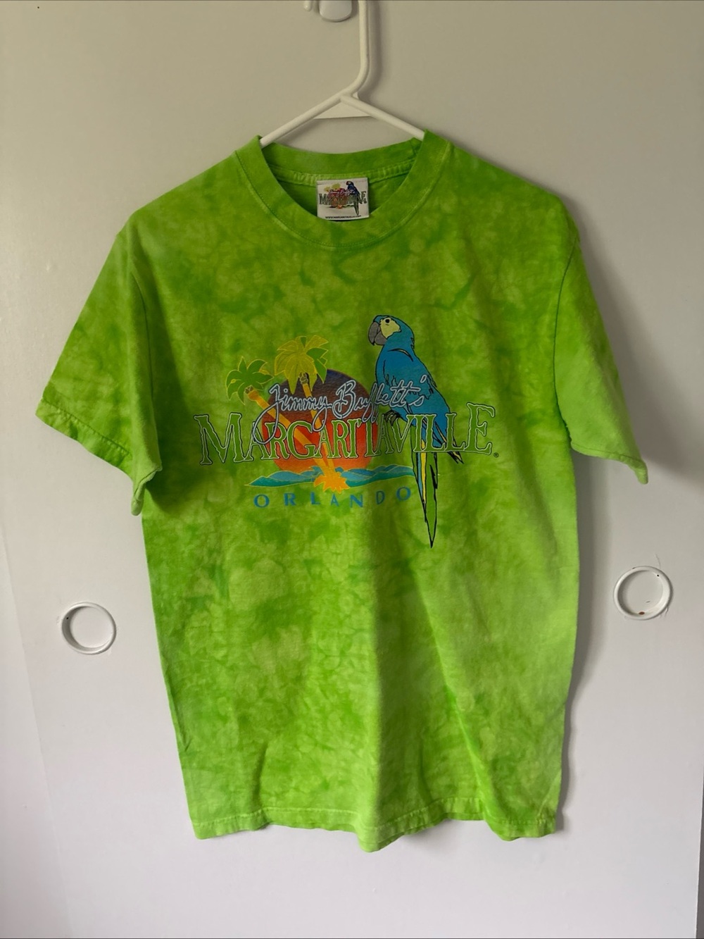 Margaritaville Orlando Florida T-Shirt Sz S Green Tie Dye Jimmy Buffett